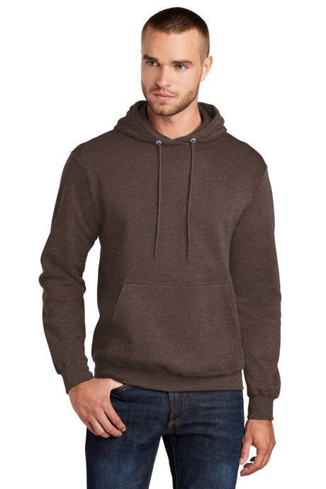 Port & Company PC78H Core Fleece Pullover Hoodie Heather Dark Chocolate Brown S Hoodies