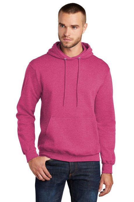 Port & Company PC78H Core Fleece Pullover Hoodie Heather Sangria S Hoodies
