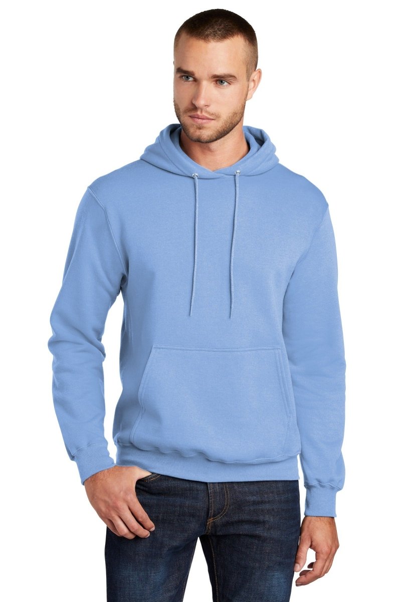 Port & Company PC78H Core Fleece Pullover Hoodie Light Blue S Hoodies