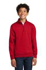 Port & Company PC78YQ Youth Core Fleece 1/4 - Zip Pullover Sweatshirt. Port & Co PC78YQ Red XS Sweatshirts