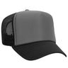 Premium High Profile Foam Trucker Hat Black/Charcoal/Black Caps