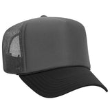 Premium High Profile Foam Trucker Hat Black/Charcoal/Charcoal Caps
