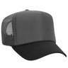 Premium High Profile Foam Trucker Hat Black/Charcoal/Charcoal Caps