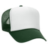Premium High Profile Foam Trucker Hat Dark Green/White/Dark Green Caps