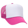 Premium High Profile Foam Trucker Hat Hot Pink/White/Hot Pink Caps