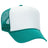 Premium High Profile Foam Trucker Hat Jade/White/Jade Caps