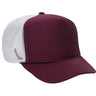 Premium High Profile Foam Trucker Hat Maroon/Maroon/White Caps