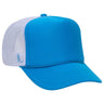 Premium High Profile Foam Trucker Hat Neon Blue/Neon Blue/White Caps