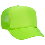 Premium High Profile Foam Trucker Hat Neon Green Caps