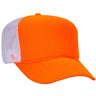 Premium High Profile Foam Trucker Hat Neon Orange/Neon Orange/White Caps