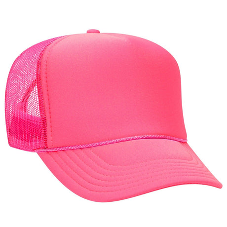 Premium High Profile Foam Trucker Hat Neon Pink Caps