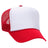 Premium High Profile Foam Trucker Hat Red/White/Red Caps