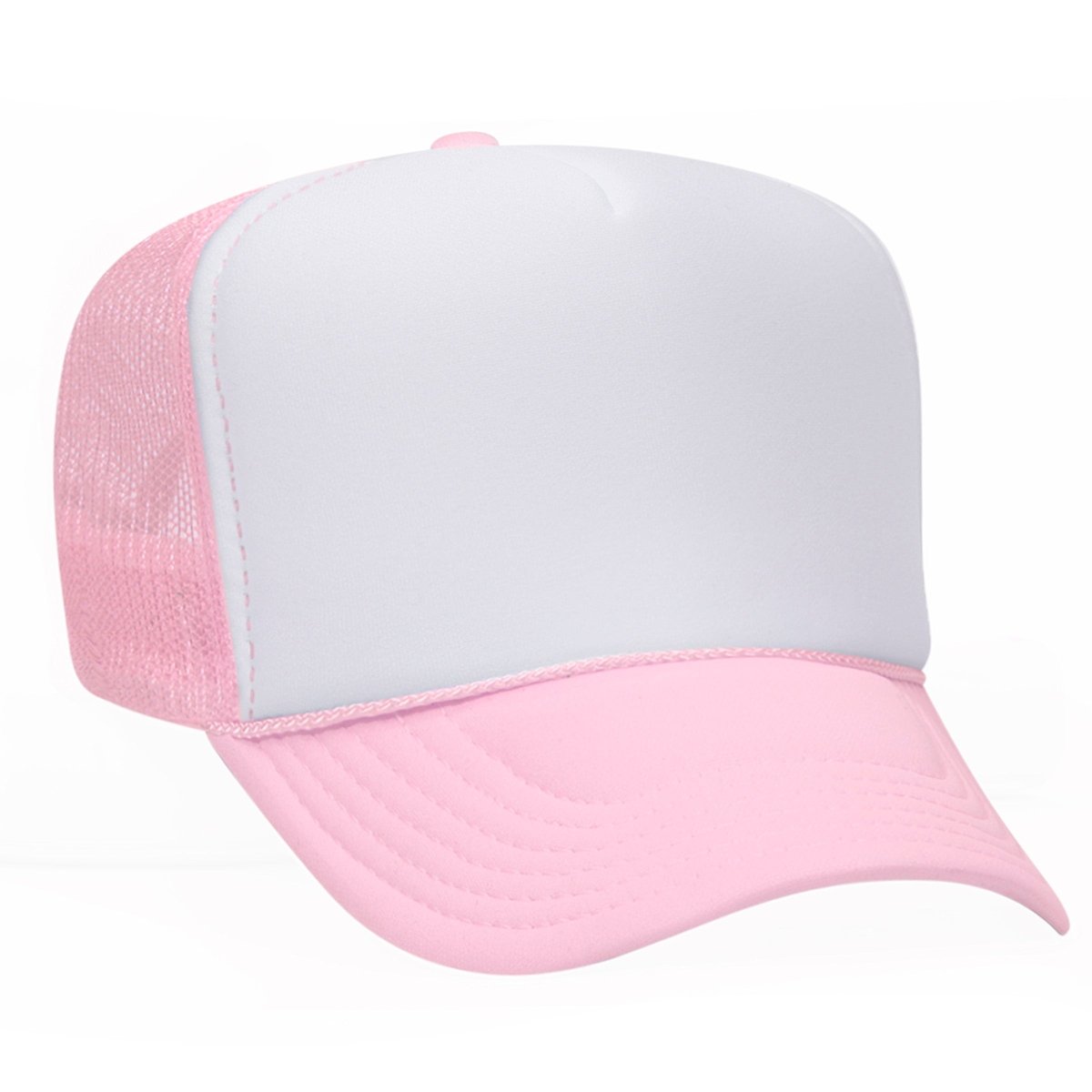 Premium High Profile Foam Trucker Hat S. Pink/White/S. Pink Caps