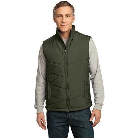 Puffy Vest Olive/Cayenne Small