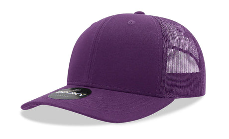 Decky 6 Panel Mid Profile Structured Cotton Blend Trucker | Decky 6021