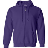 Wholesale Mens Heavy Blend Full-Zip Hooded Sweatshirt-Purple Sweatshirts/Fleece Joe's USA Purple S