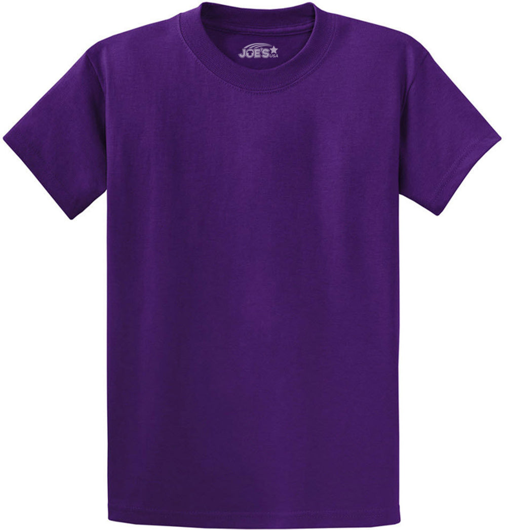Joe's USA Mens Heavyweight Wholesale 6.1-ounce, 100% Cotton T-Shirt - Purple - JUSA T-Shirts Joe's USA Purple S
