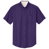 Joe's Men's Short Sleeve Button-Up Shirt - Purple / Light Stone Woven Shirts Joe's USA Purple / Light Stone Small