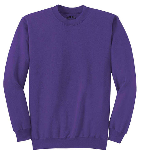 Joe's USA Men's Essential Fleece Crewneck Sweatshirt Joe's USA Small Purple