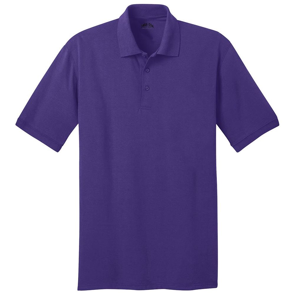 Men's 5.5-Ounce Jersey Knit Polo in Regular, Big & Tall Sizes Joe's USA Purple