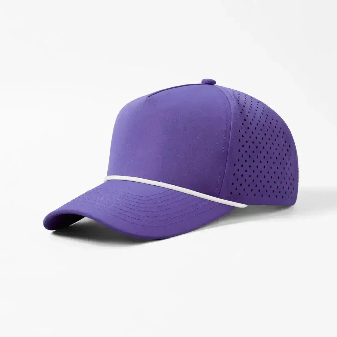 Joe's USA 5-Panel Rope Golf Hat | Water-Repellent Perforated Snapback Cap