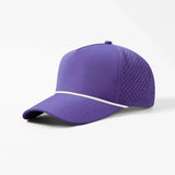Joe's USA 5-Panel Rope Golf Hat | Water-Repellent Perforated Snapback Cap