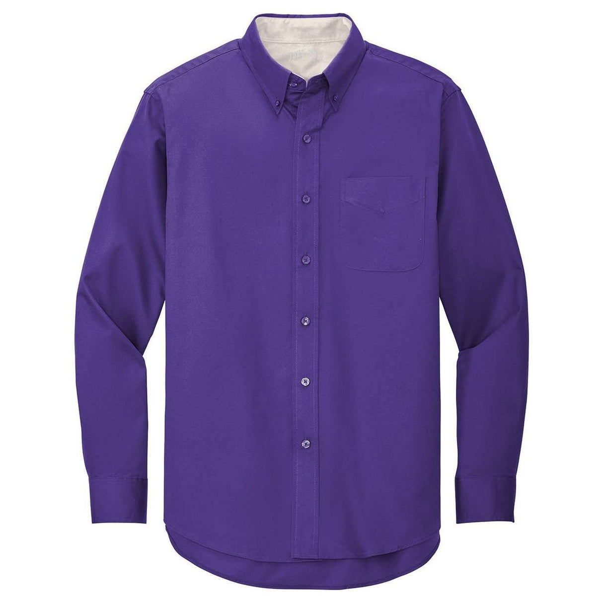 Men's Long Sleeve Wrinkle Resistant Easy Care Shirts in 26 Colors. Sizes XS-6XL - Purple / Light Stone Woven Shirts Joe's USA Purple / Light Stone Small