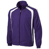 Joe's USA Men's Colorblock Raglan Jacket DRI-EQUIP X-Small Purple/White
