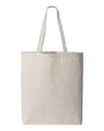 Q - Tees 11L Canvas Tote with Contrast - Color Handles - Q - Tees Q4400 Natural/ Natural One Size Tote