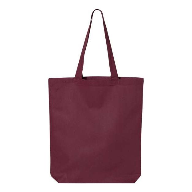 Q - Tees 12L Economical Tote - Q - Tees QTBG Maroon One Size Tote