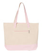 Q - Tees 19L Zippered Tote - Q - Tees Q1300 Natural/ Light Pink One Size Tote