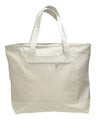 Q - Tees 19L Zippered Tote - Q - Tees Q1300 Natural/ Natural One Size Tote