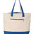Q - Tees 19L Zippered Tote - Q - Tees Q1300 Natural/ Royal One Size Tote