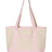 Q - Tees 20L Small Deluxe Tote - Q - Tees Q125800 Natural/ Light Pink One Size Tote Bags