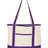 Q - Tees 20L Small Deluxe Tote - Q - Tees Q125800 Natural/ Purple One Size Tote Bags