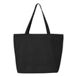 Q - Tees 25L Zippered Tote - Q - Tees Q611 Black One Size Tote