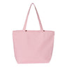 Q - Tees 25L Zippered Tote - Q - Tees Q611 Light Pink One Size Tote