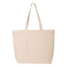 Q - Tees 25L Zippered Tote - Q - Tees Q611 Natural One Size Tote