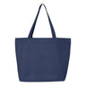 Q - Tees 25L Zippered Tote - Q - Tees Q611 Navy One Size Tote