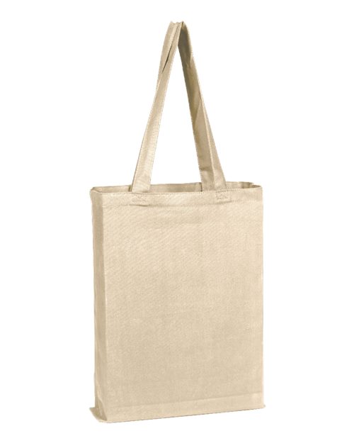 Q - Tees Canvas Gusset Promotional Tote - Q - Tees Q800GS Natural One Size Short Sleeve T-Shirts