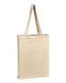 Q - Tees Canvas Gusset Promotional Tote - Q - Tees Q800GS Natural One Size Short Sleeve T-Shirts