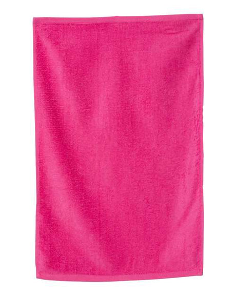 Q - Tees Deluxe Hemmed Hand Towel - Q - Tees T300 Black One Size Classic Towels
