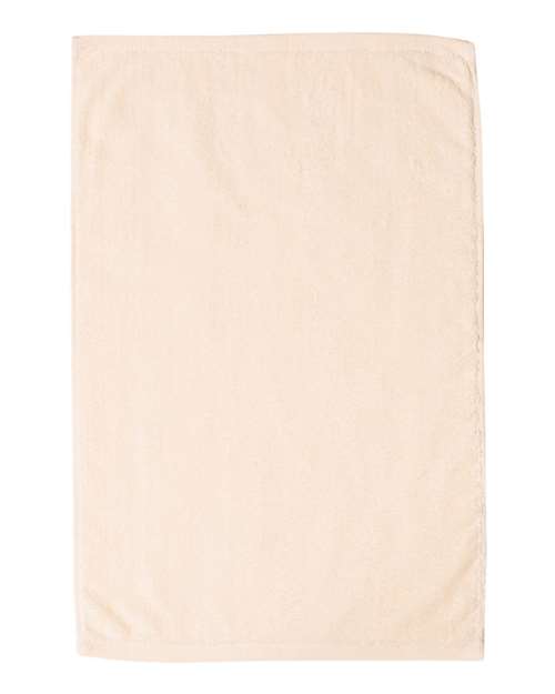 Q - Tees Deluxe Hemmed Hand Towel - Q - Tees T300 Black One Size Classic Towels