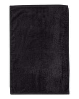 Q - Tees Deluxe Hemmed Hand Towel - Q - Tees T300 Black One Size Classic Towels