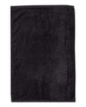 Q - Tees Deluxe Hemmed Hand Towel - Q - Tees T300 Black One Size Classic Towels
