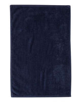 Q - Tees Deluxe Hemmed Hand Towel - Q - Tees T300 Navy One Size Classic Towels