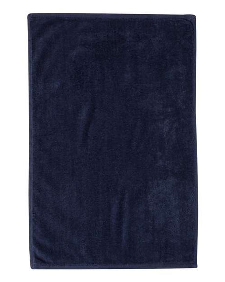 Q - Tees Deluxe Hemmed Hand Towel - Q - Tees T300 Navy One Size Classic Towels