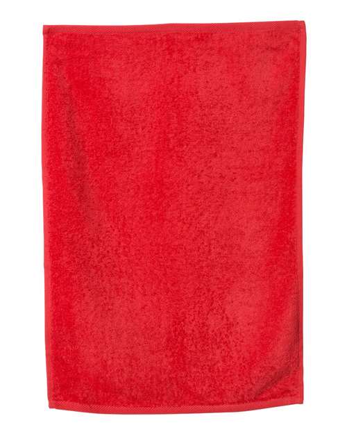 Q - Tees Deluxe Hemmed Hand Towel - Q - Tees T300 Red One Size Classic Towels