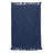Q - Tees Fringed Fingertip Towel - Q - Tees T100 Navy One Size Classic Towels