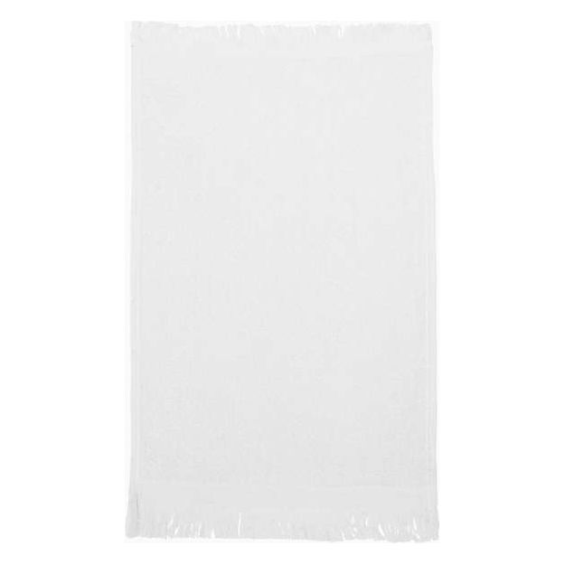 Q - Tees Fringed Fingertip Towel - Q - Tees T100 White One Size Classic Towels